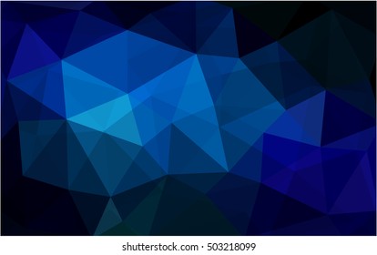 Dark blue abstract mosaic template. A vague abstract illustration with gradient. The completely new template can be used for your brand book.