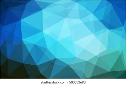 Dark blue abstract mosaic template. Colorful illustration in abstract style with gradient. Brand-new style for your business design.