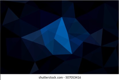 Dark blue abstract mosaic template. Triangular geometric sample with gradient. The completely new template can be used for your brand book. Dark blue abstract mosaic template. Triangular geometric sample with gradient. The completely new template can be used for your brand book.