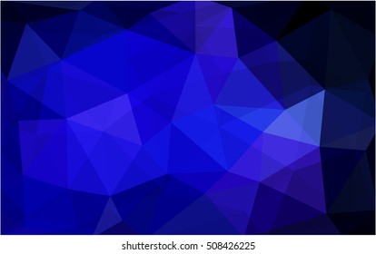 Dark blue abstract mosaic template. Brand-new colored illustration in blurry style with gradient. A completely new template for your business design.