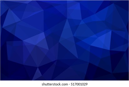 Dark blue abstract mosaic template. Creative illustration in halftone style with gradient. The textured pattern can be used for background.