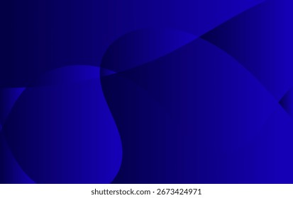 Abstracto azul oscuro con curvas superpuestas y relleno degradado