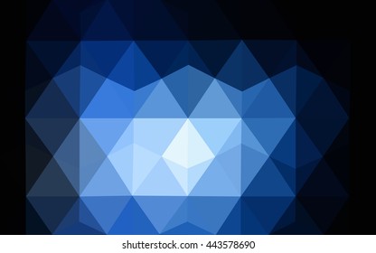Dark blue abstract polygonal background. Geometric illustration in Origami style with gradient.  The elegant pattern can be used as part of a brand book.