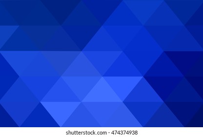 Dark blue abstract polygonal background. Colorful illustration in abstract style with gradient. The elegant pattern can be used as part of a brand book.