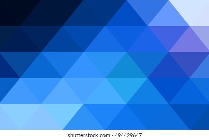 Dark blue abstract polygonal background. Colorful illustration in abstract style with gradient. The elegant pattern can be used as part of a brand book.