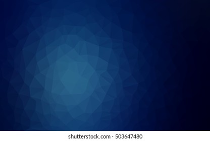 Dark blue abstract polygonal background. Shining colored illustration in a brand-new style. The completely new template can be used for your brand book.