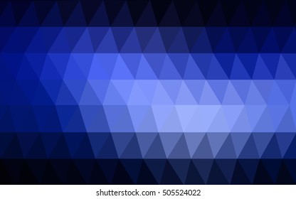 Dark blue abstract polygonal background. Colorful illustration in abstract style with gradient. The elegant pattern can be used as part of a brand book.