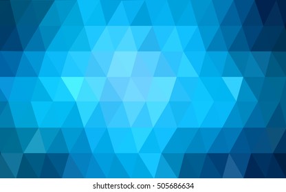 Dark blue abstract polygonal background. Geometric illustration in Origami style with gradient.  The best triangular design for your business.