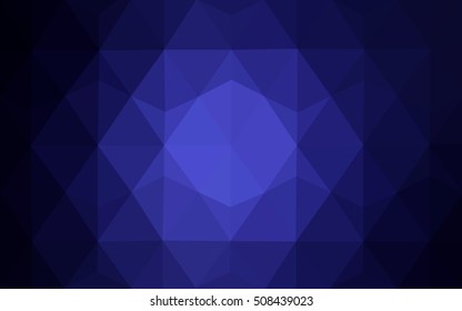 Dark blue abstract polygonal background. Modern geometrical abstract illustration with gradient. The template can be used as a background for cell phones.