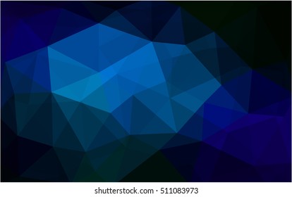 Dark blue abstract polygonal background. Colorful abstract illustration with gradient. A completely new design for your business.
