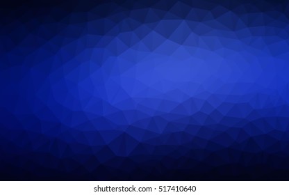 Dark blue abstract polygonal background. Colorful illustration in abstract style with gradient. A new texture for your design.