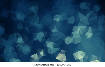 DARK BLUE, Abstract Polygonal Mosaic Background, modern background, Low Poly Style, Vector illustration, Business Design Templates