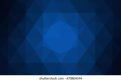 Dark blue abstract polygonal template. An elegant bright illustration with gradient. The best triangular design for your business.