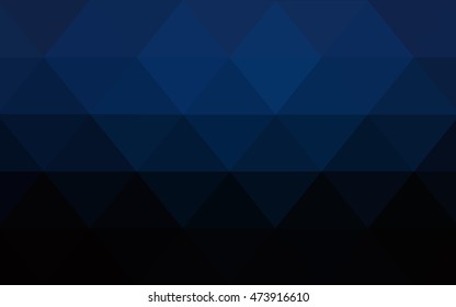 Dark blue abstract polygonal template. Glitter abstract illustration with an elegant design. A completely new design for your business.