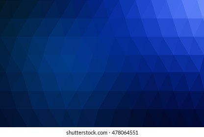 Dark blue abstract polygonal template. Shining colored illustration in a brand-new style. The template can be used as a background for cell phones.