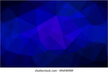 Dark blue abstract polygonal template. An elegant bright illustration with gradient. The template can be used as a background for cell phones.