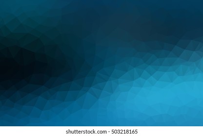 Dark blue abstract polygonal template. Colorful abstract illustration with gradient. The polygonal design can be used for your web site.