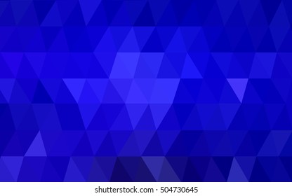 Dark blue abstract polygonal template. Glitter abstract illustration with an elegant design. The best triangular design for your business.
