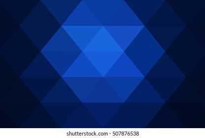 Dark blue abstract polygonal template. A sample with polygonal shapes. The elegant pattern can be used as part of a brand book.