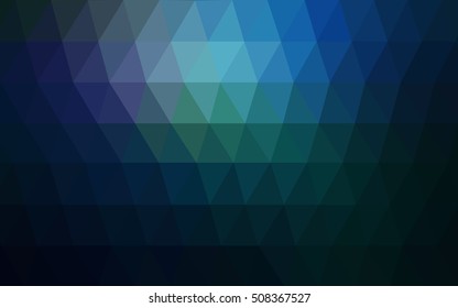 Dark blue abstract polygonal template. Geometric illustration in Origami style with gradient.  A completely new template for your business design.