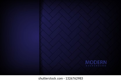 Dark blue abstract realistic background. Overlap layer on pattern background. 3D backdrop. vector illustration.