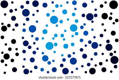 DARK BLUE abstract seamless pattern with circles. Geometry pattern for fabric. Textile background. Stock vector.