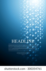 Dark blue abstract sparkling background. Vector design