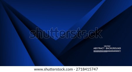 Dark blue abstract square background. Simple pattern background with overlapping shadows. Vector eps10