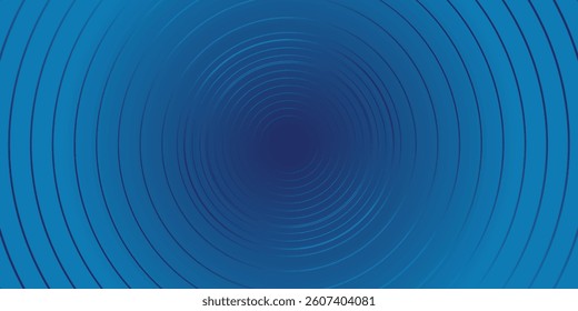 Dark blue abstract style vector background with bright and elegant glowing circle lines stacked together, 3D cover of business presentation banner or night party
