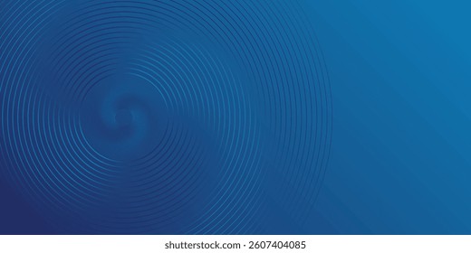 Dark blue abstract style vector background with bright and elegant glowing circle lines stacked together, 3D cover of business presentation banner or night party