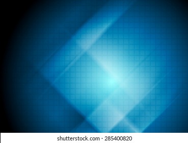 Dark blue abstract tech background with squares texture. Vector design