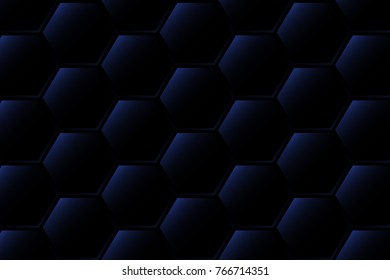 Dark Blue abstract technology hexagon concept