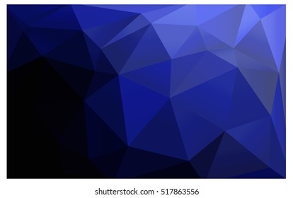 DARK BLUE abstract textured polygonal background. Vector blurry triangle design. Pattern can be used for background.