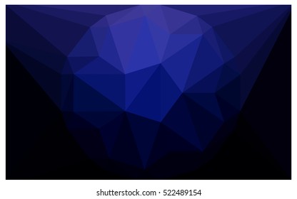 DARK BLUE abstract textured polygonal background. Vector blurry triangle design. Pattern can be used for background.