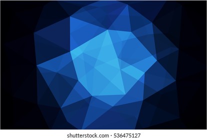 DARK BLUE abstract textured polygonal background. Vector blurry triangle design. Pattern can be used for background.