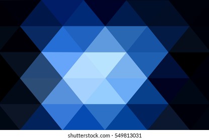 DARK BLUE abstract textured polygonal background. Vector blurry triangle design. Pattern can be used for background.