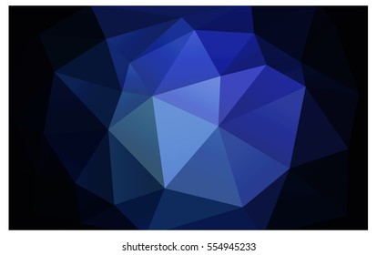 DARK BLUE abstract textured polygonal background. Vector blurry triangle design. Pattern can be used for background.