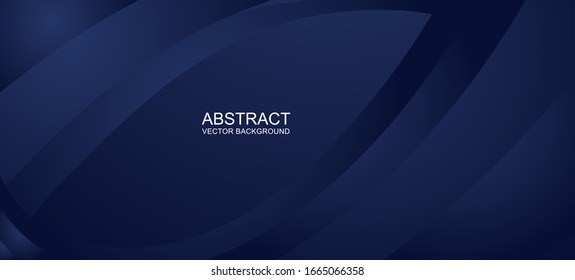 Dark Blue Abstract Vector Background 3D Paper Art Style For Cover Design, Book Design, Poster, Flyer, Banner, Website Backgrounds or Advertising