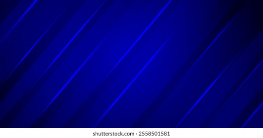 Dark blue abstract vector background with bright and elegant glowing blue lines , Vector.