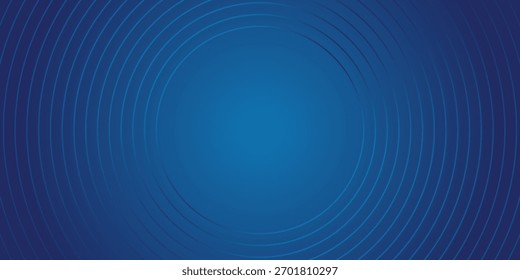 Fondo abstracto azul oscuro del Vector con las líneas brillantes brillantes y elegantes del círculo apiladas juntas, cubierta 3D del Anuncio de la presentación del negocio o del partido de la noche