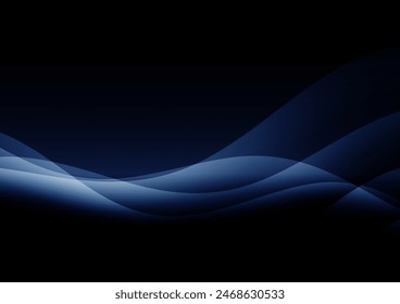 Fondo de onda abstracto azul oscuro