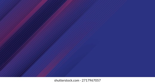 Fondo ancho abstracto azul oscuro con decoración de rayas de línea de luz roja. Diseño de fondo de concepto corporativo de tecnología moderna