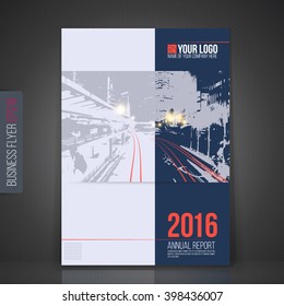 Dark blue annual report Leaflet Brochure Flyer template A4 size design, book cover layout design, Abstract presentation templates