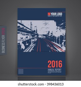 Dark blue annual report Leaflet Brochure Flyer template A4 size design, book cover layout design, Abstract presentation templates