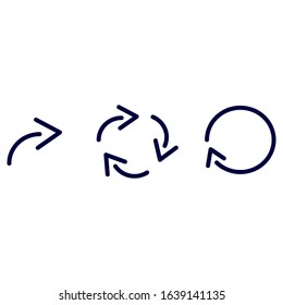 Dark blue arrow designs. Different vector design of a pointer icon. 
