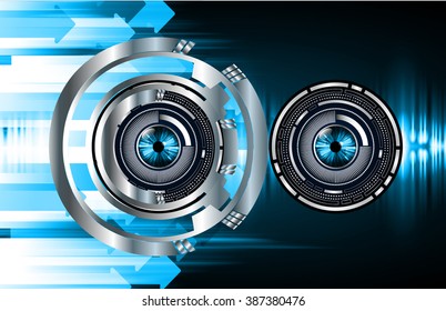 Dark blue arrow Light Abstract Technology background for computer graphic website internet and business. circuit. vector illustration. infographics. motion move blur.neon. pixel. eye