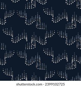 Dark blue aurora borealis abstract seamless background pattern vector illustration