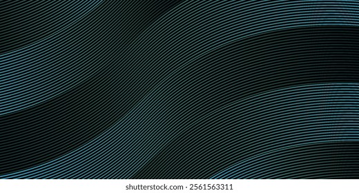 Dark blue background 3D modern wave curve abstract presentation background. Luxury paper cut background. 
