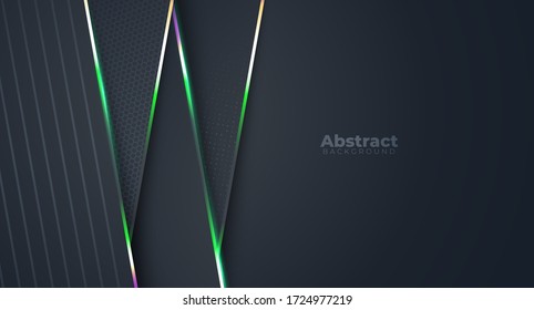dark blue background with 3D style. abstract background. Vector illustration