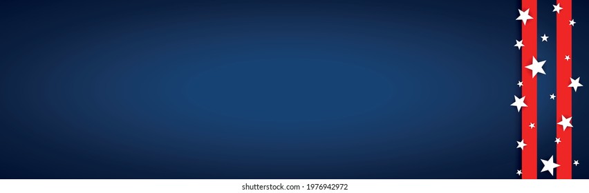 Dark blue background of the 4th of July celebration of the Independence Day of the United States - Vector illustration